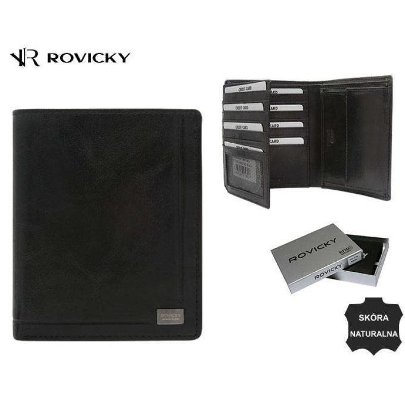 Kožená peňaženka PC-108-BAR-2533 čierna