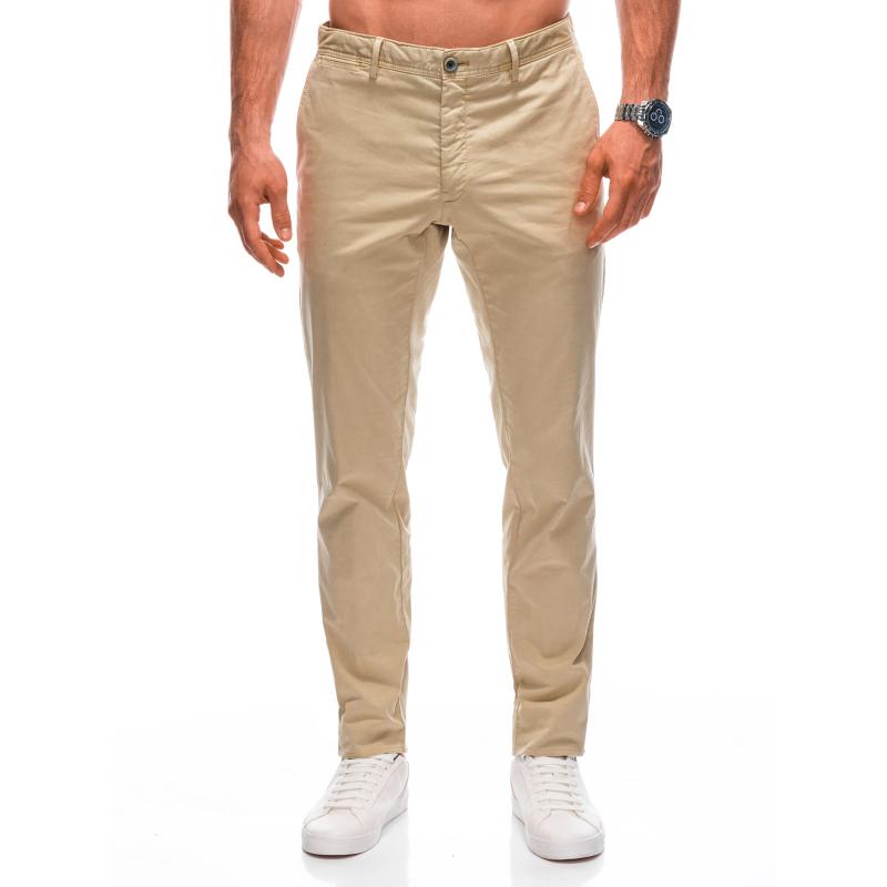 Férfi chino nadrág P1359 sötét bézs
