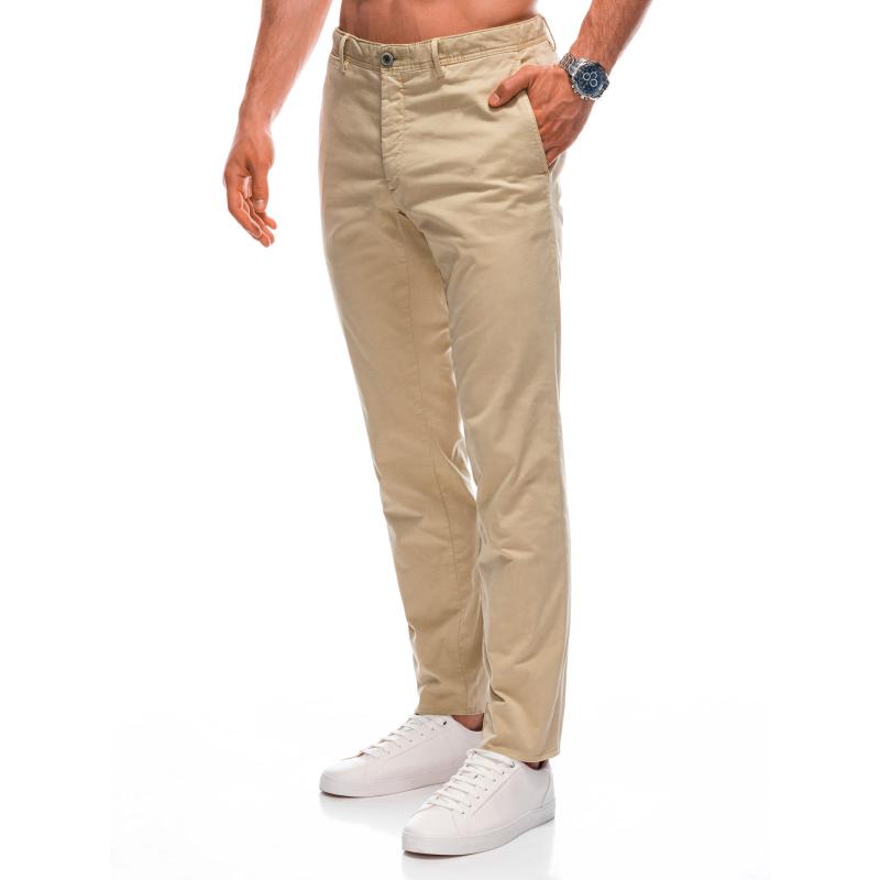 Férfi chino nadrág P1359 sötét bézs