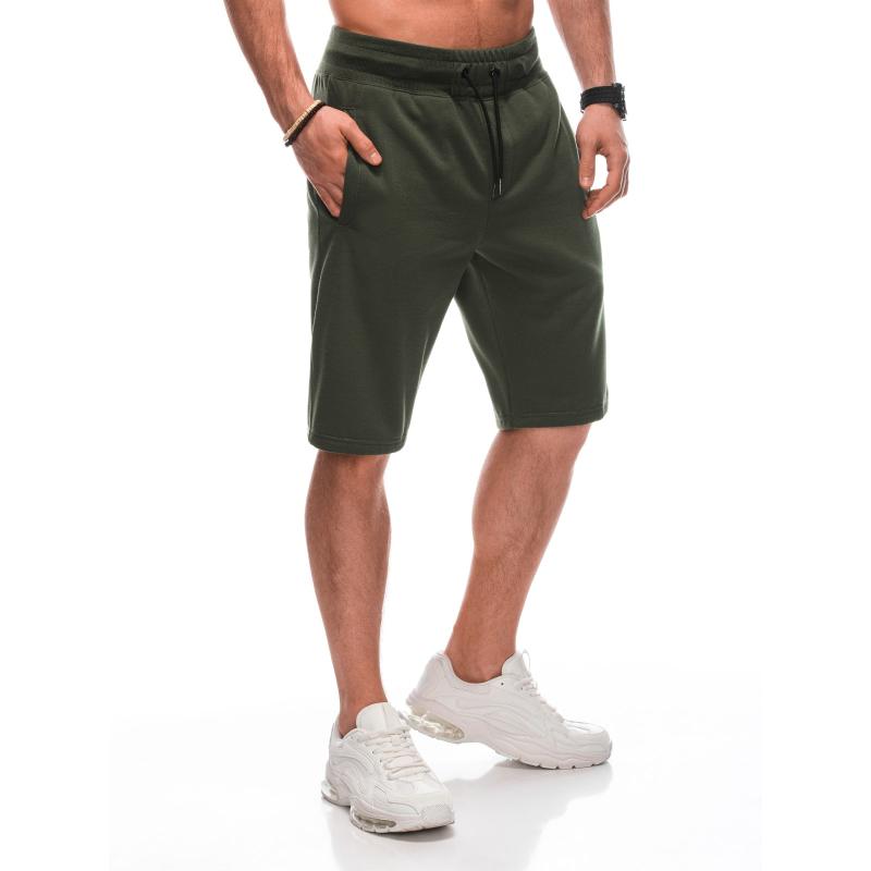 Pánské teplákové šortky EM-SRBS-0101 V-2 olivové