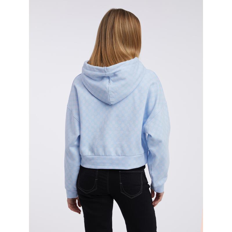 Vintage puha crop logós pulóver