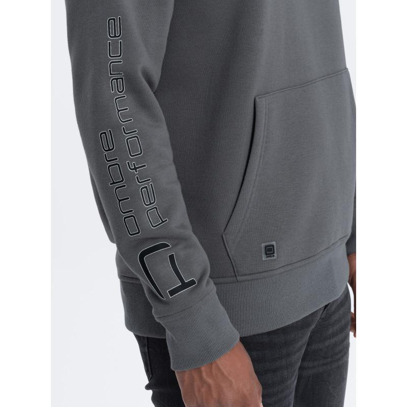 Pánska trojfarebná mikina V2 OM-SSNZ-22FW-014 sivá