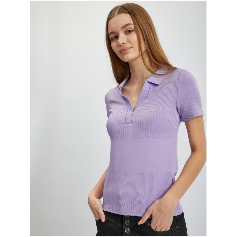 Világos lila női kötött póló póló