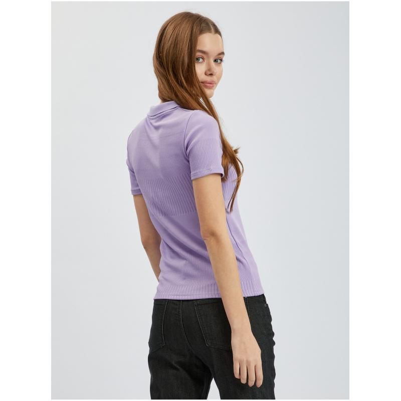 Világos lila női kötött póló póló