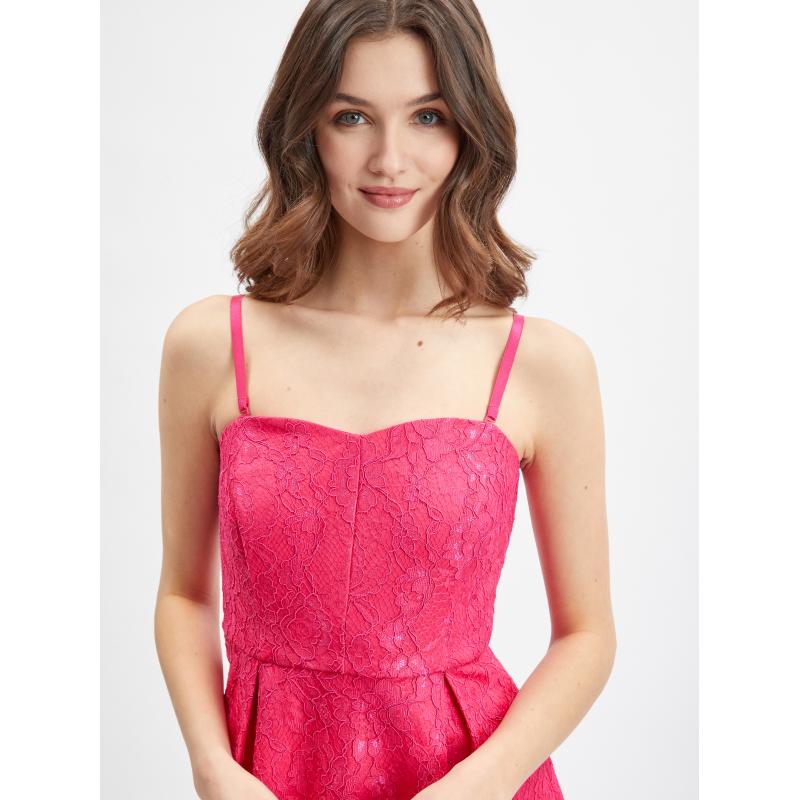 Rózsaszín női mintás ruha