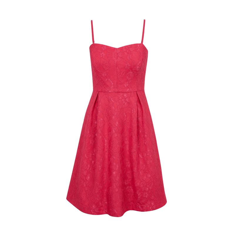 Rózsaszín női mintás ruha