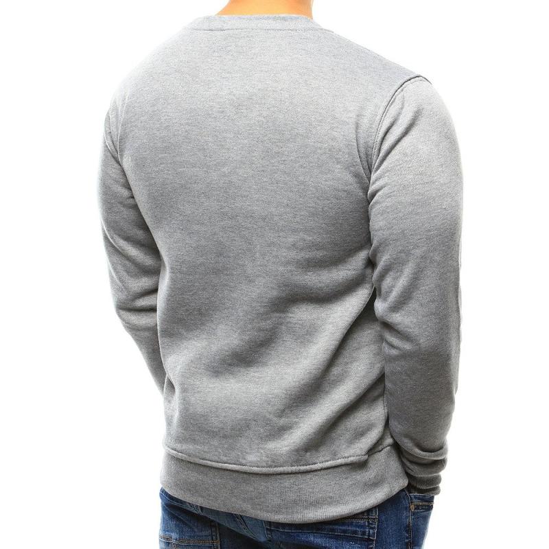 Pánska štýlová jednobarevná mikina šedá