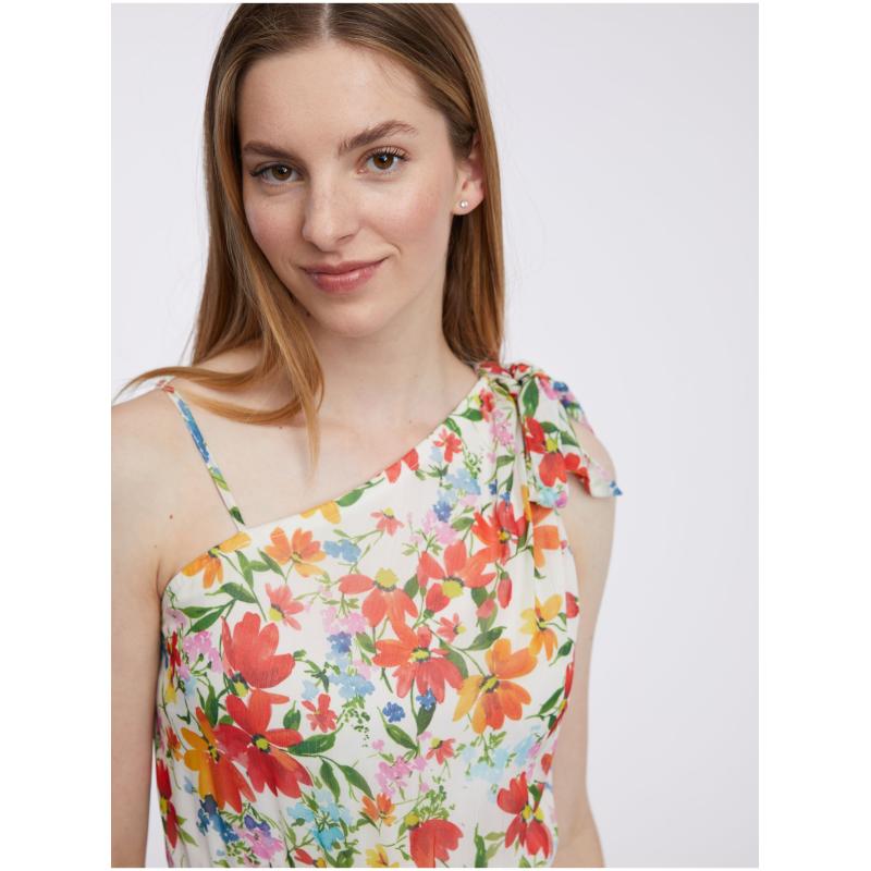 Krémové dámské maxišaty