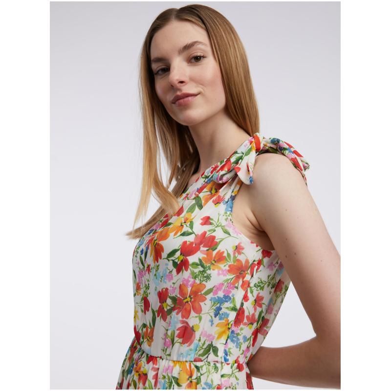 Krémové dámské maxišaty