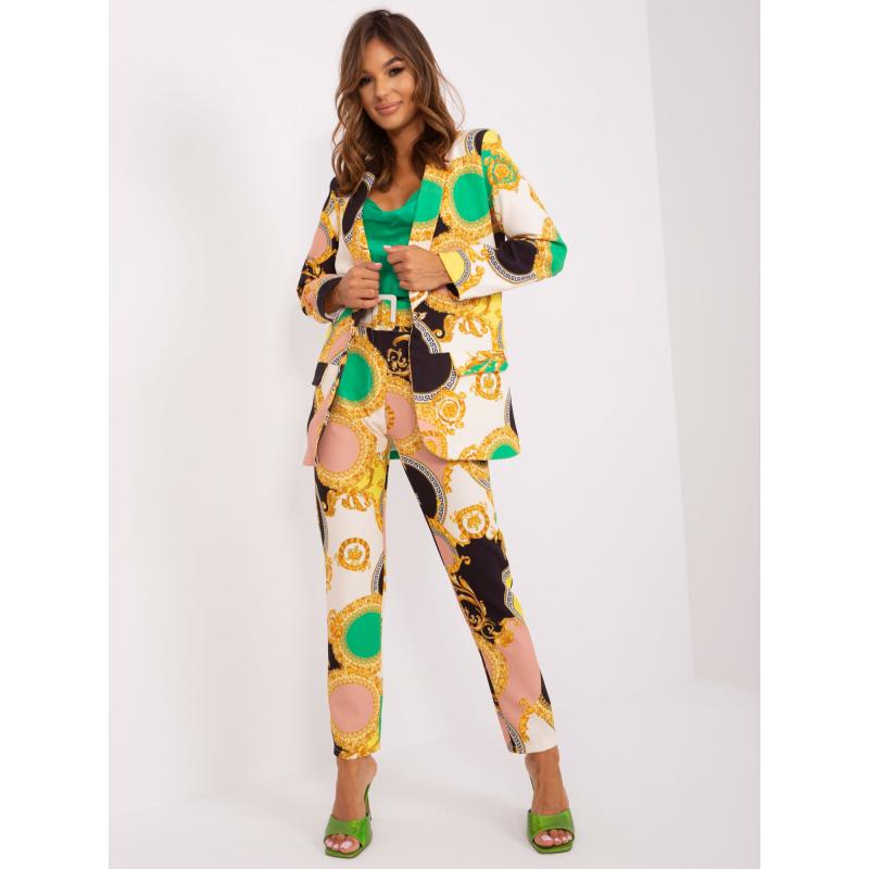 Női nyomtatott dzseki CERE fekete-bézs