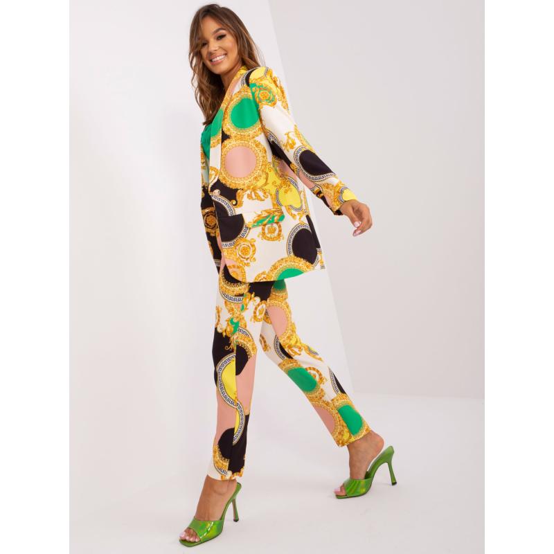 Női nyomtatott dzseki CERE fekete-bézs