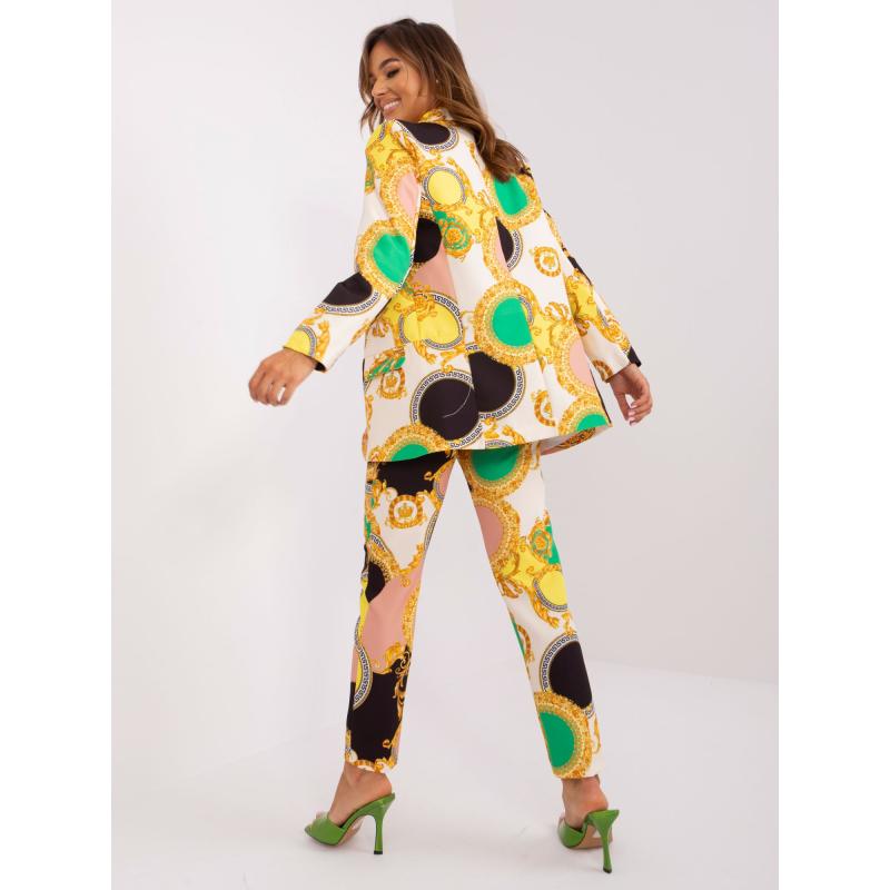 Női nyomtatott dzseki CERE fekete-bézs