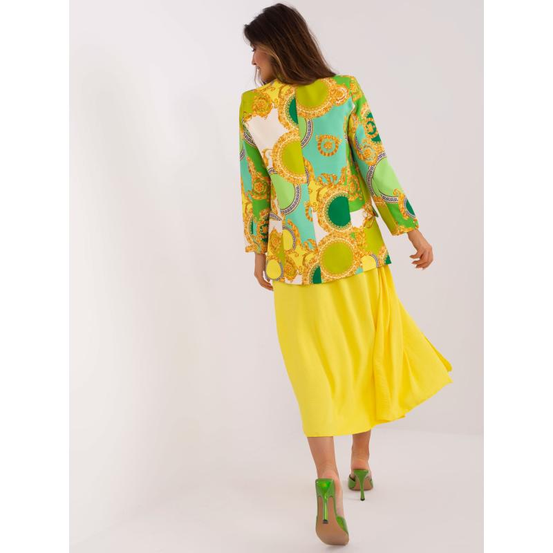 Női kabát PHEIK zöld-sárga