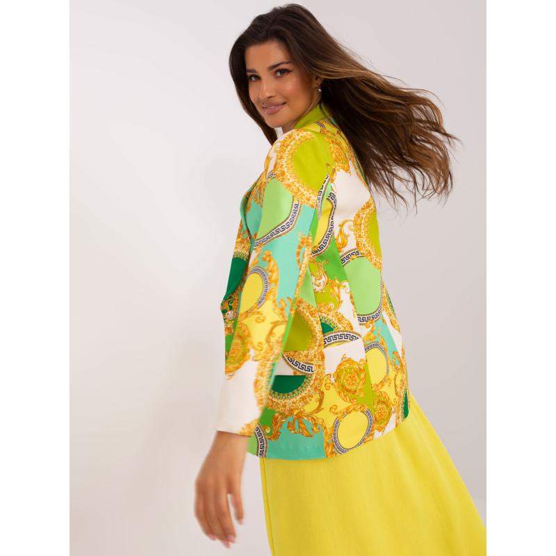 Női kabát PHEIK zöld-sárga