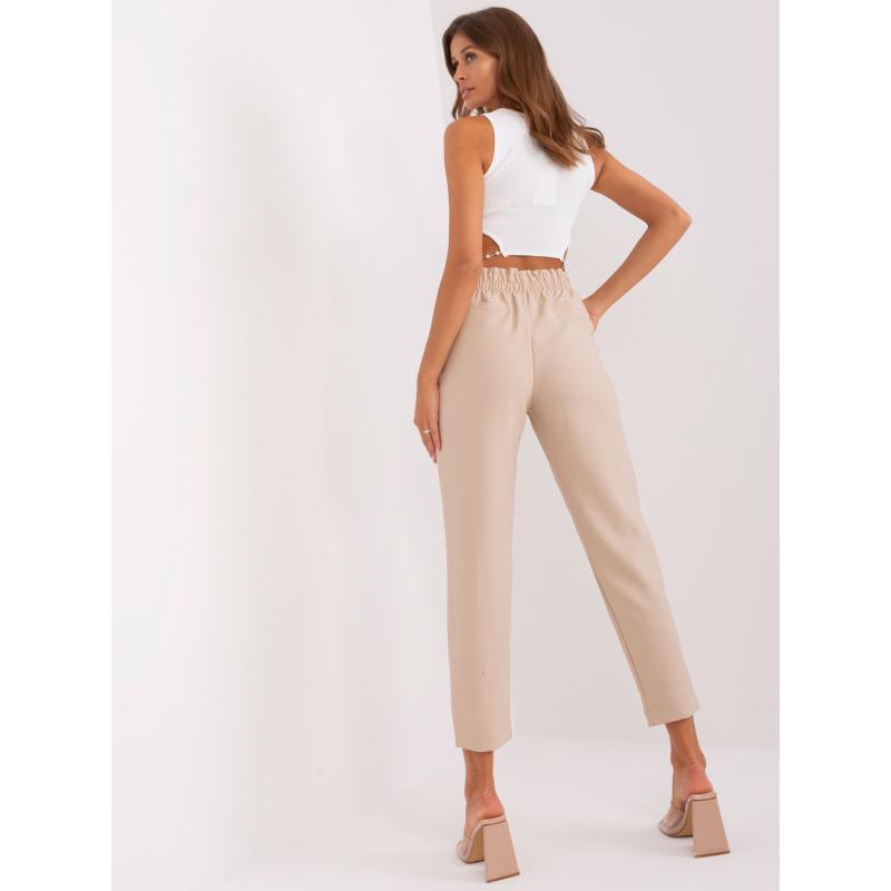 Női gombos nadrág OCH BELLA világos bézs