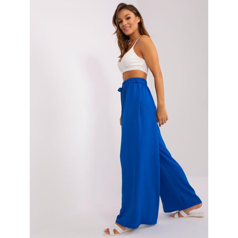 Dámské kalhoty se švy OCH BELLA kobaltově modré 