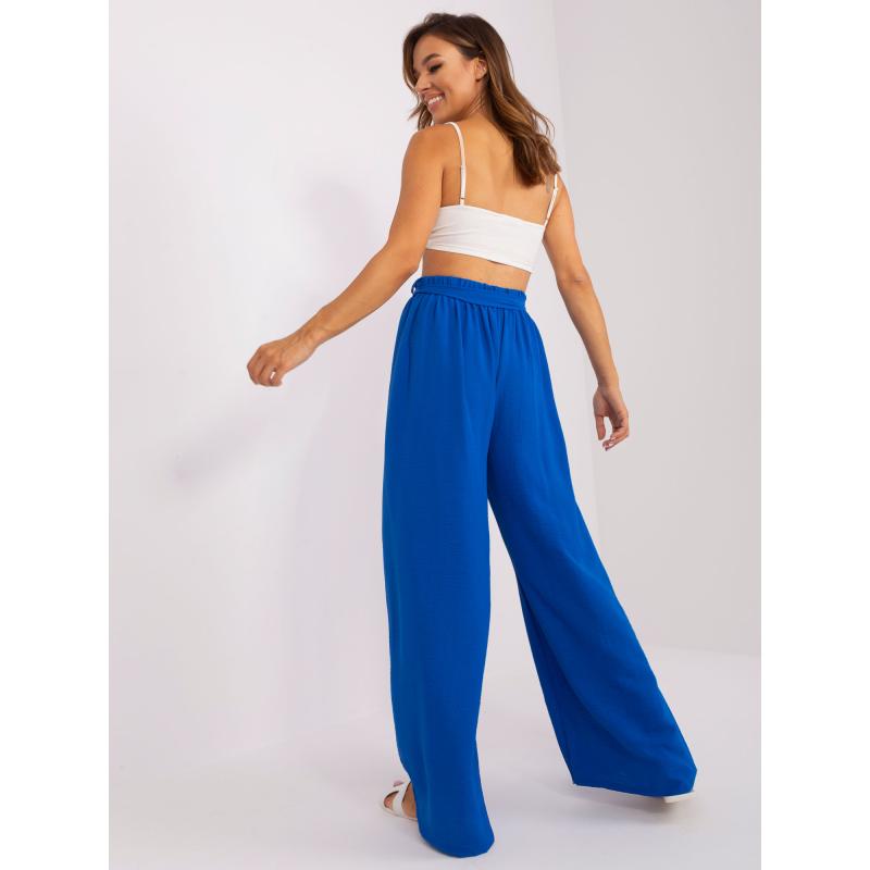 Dámské kalhoty se švy OCH BELLA kobaltově modré 