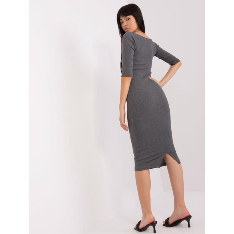 Dámské šaty mini pruhované WORCH tmavě šedé  