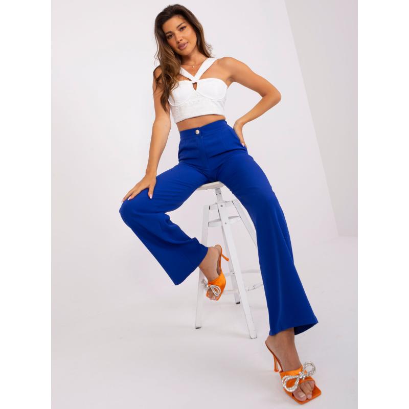 Dámske nohavice so širokými nohavicami RAKAL kobaltová