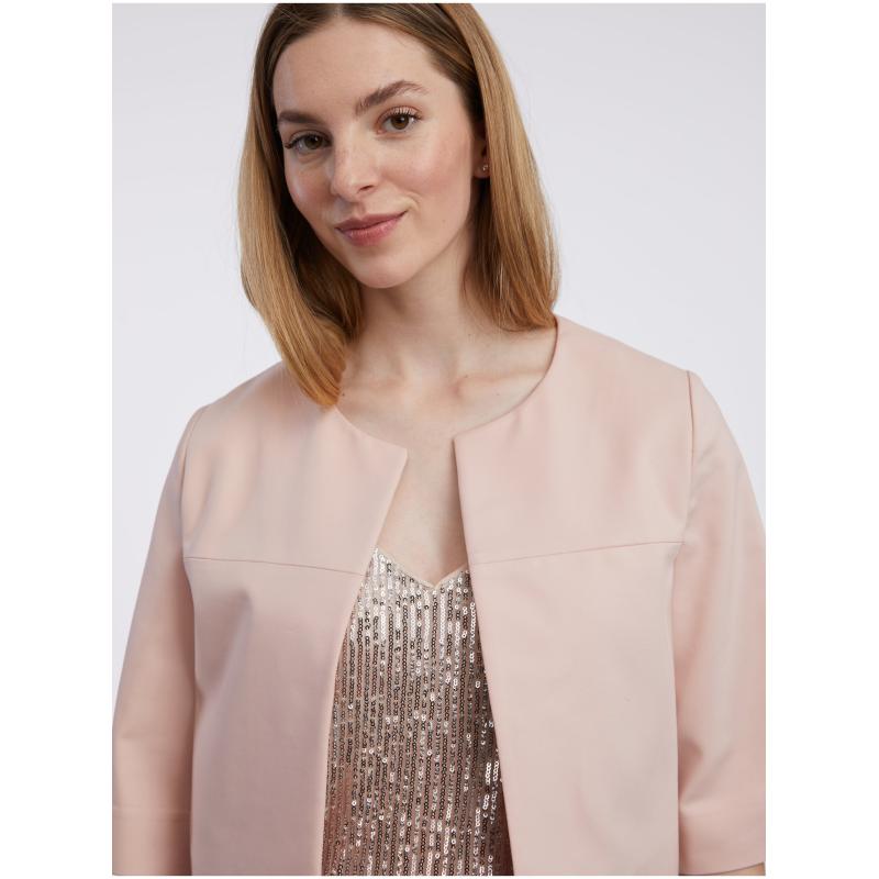 Világos rózsaszín női kabát