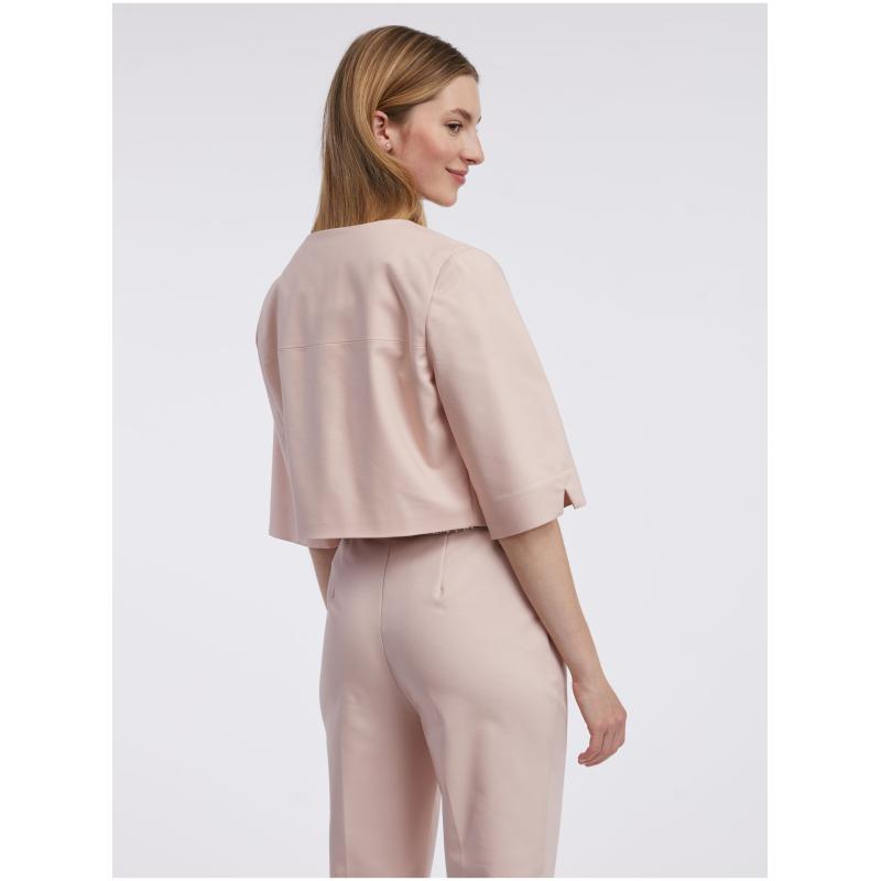 Világos rózsaszín női kabát