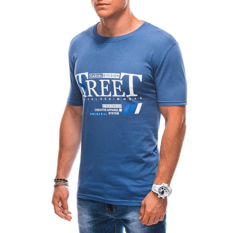 Pánske tričko s potlačou S1894 modrá