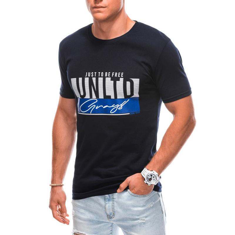 Pánske tričko s potlačou S1897 námornícka modrá