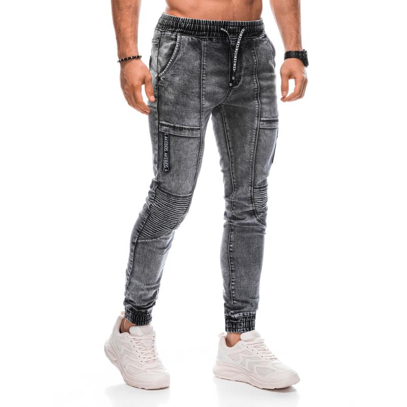 Pánské kalhoty joggers P1372 šedé