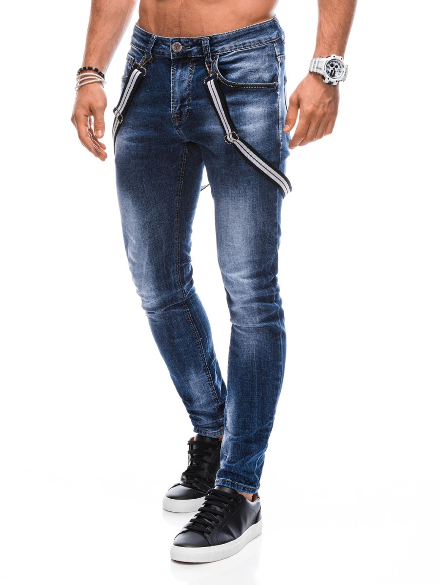Pánske džínsy P1374 modré