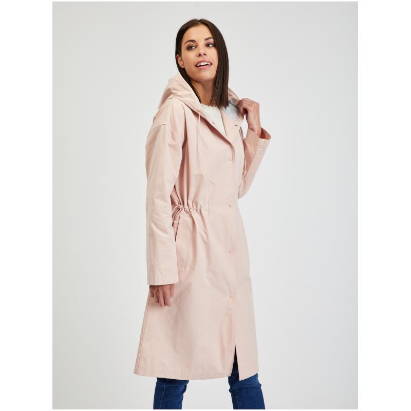 Světle růžová dámská parka