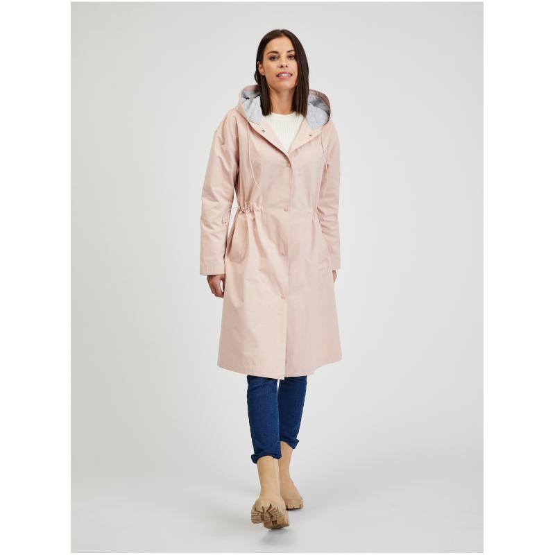 Světle růžová dámská parka