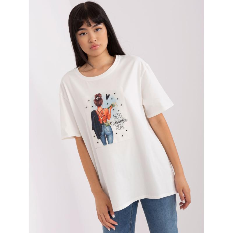 Dámské tričko s potiskem ASHA ecru 