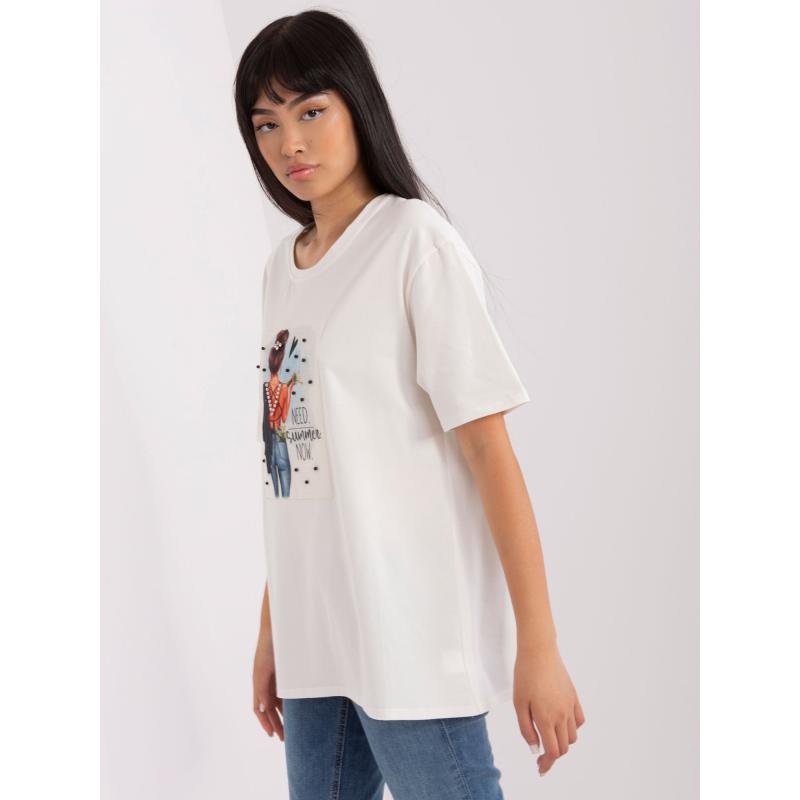 Dámské tričko s potiskem ASHA ecru 