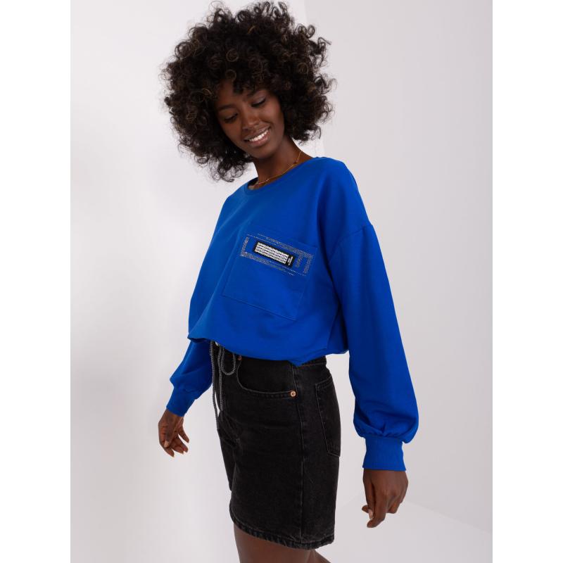 Dámská halenka s aplikací TORKA kobaltová 