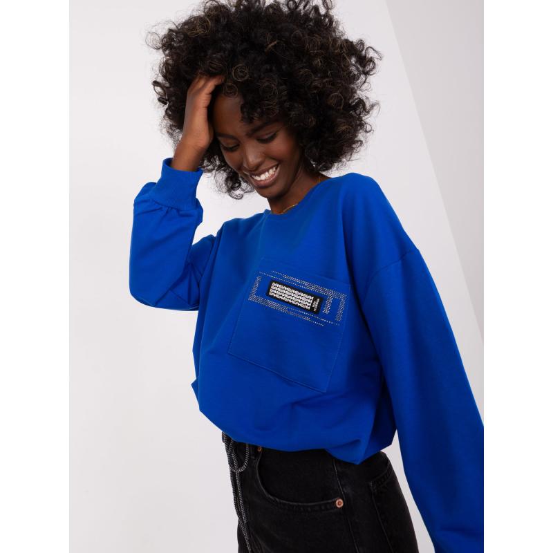 Dámská halenka s aplikací TORKA kobaltová 