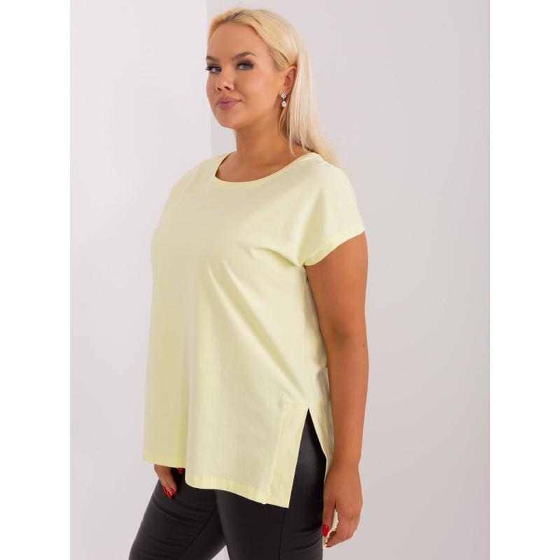 Női alap plus size pamut blúz IAY világossárga