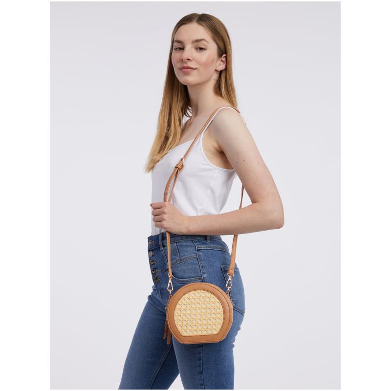 Hnedá dámska crossbody kabelka