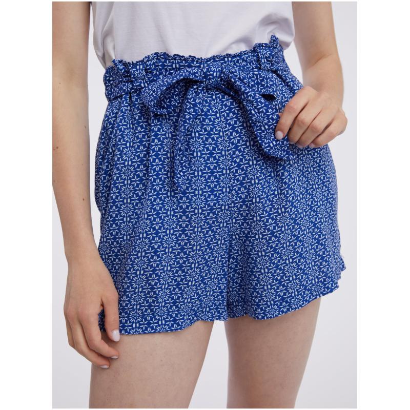 Modré dámské kalhoty