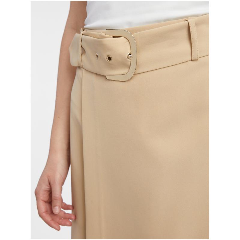 Béžová dámská pouzdrová sukně