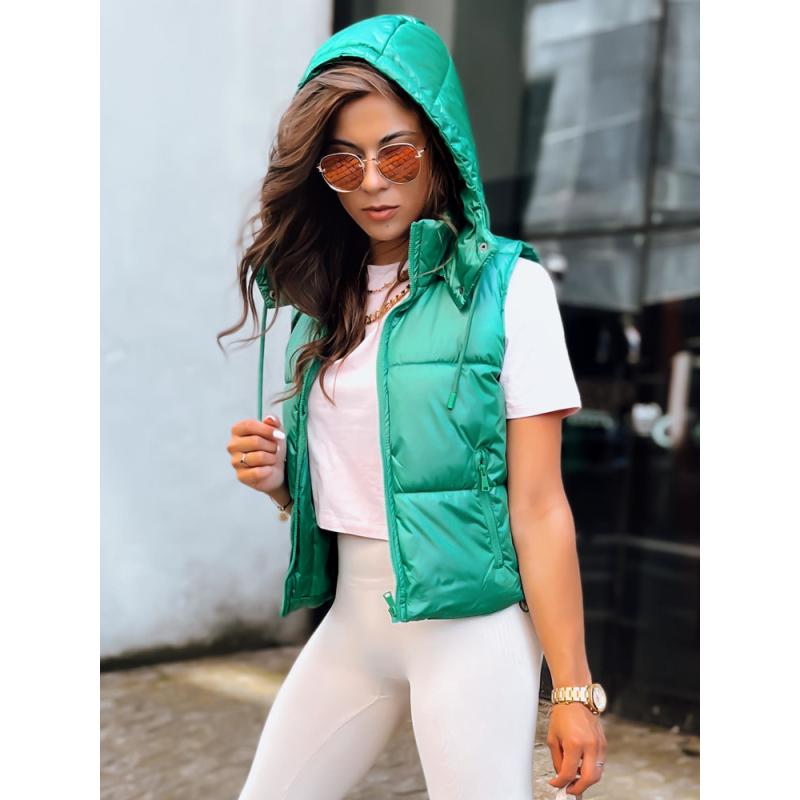 Dámska prešívaná športová vesta OSHE zelená