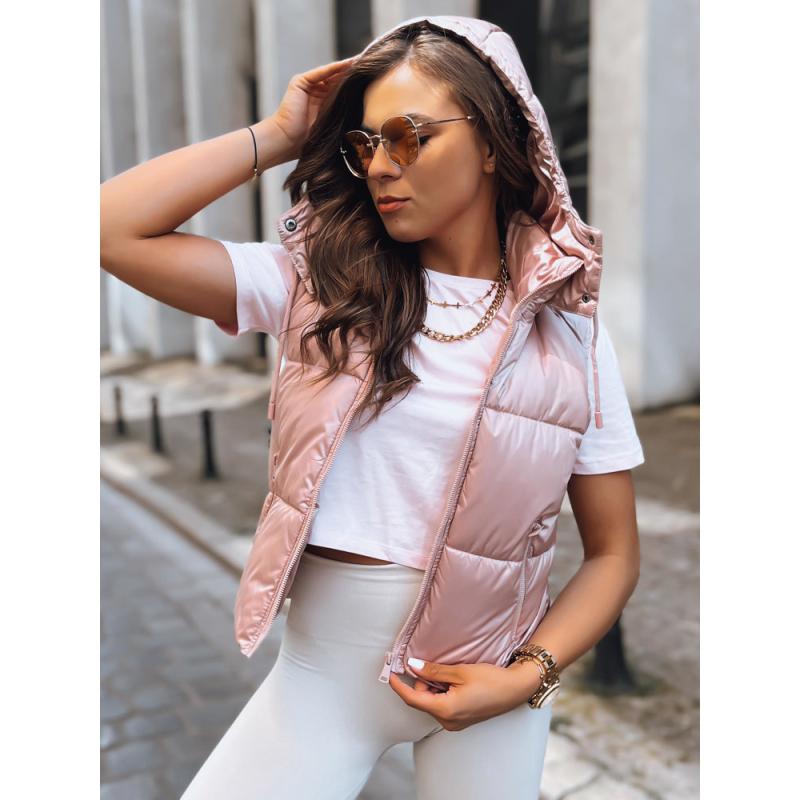 Dámská prošívaná sportovní vesta OSHE růžová