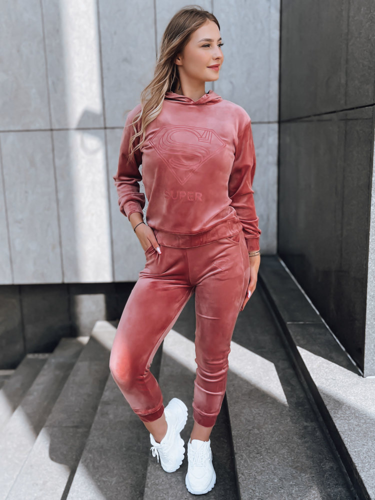 Dámská velurová souprava VOGUE růžová