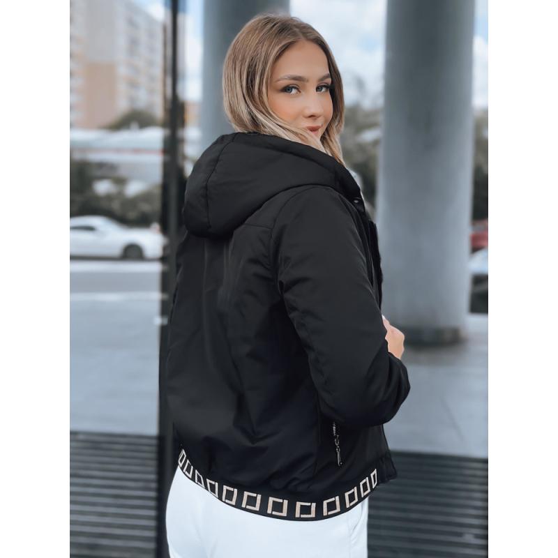 Női bomberdzseki kapucnival SELENE fekete