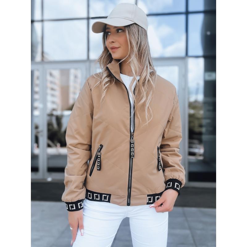 Dámská prošívaná bunda bomber HERA béžová