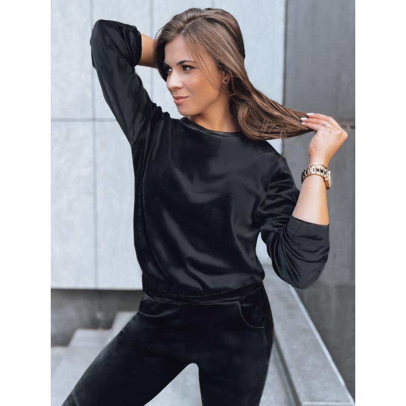 Dámská sametová tepláková souprava VELVET HARMONY černá