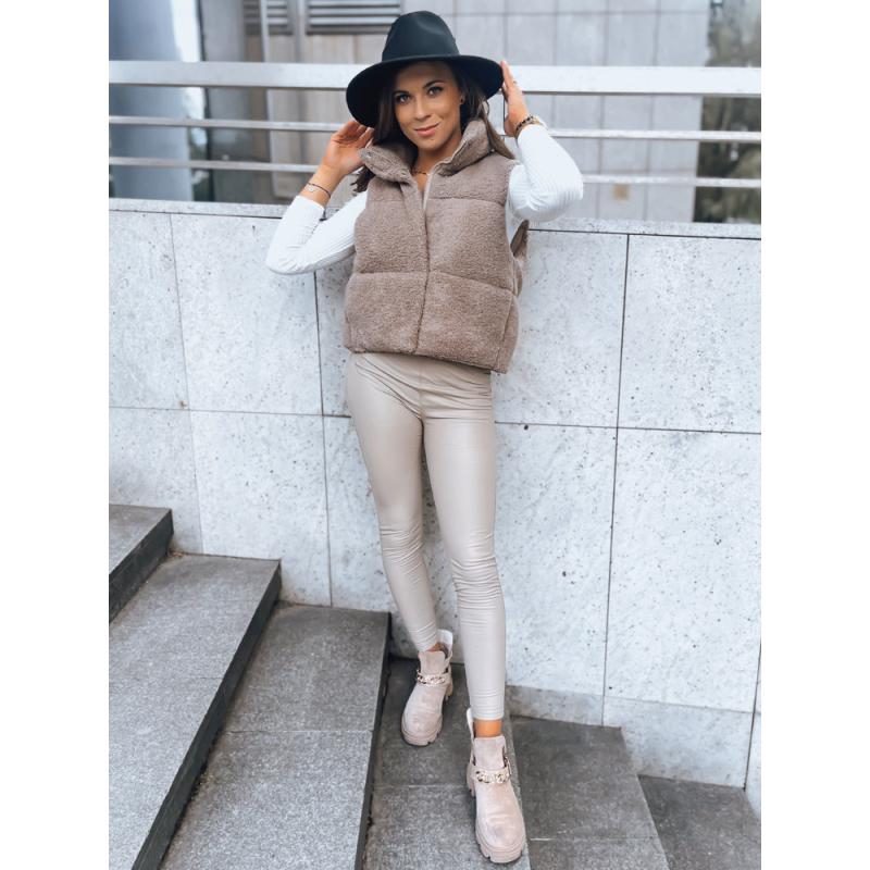 Dámská vesta z ovčí kůže a'la BEEWARM camel