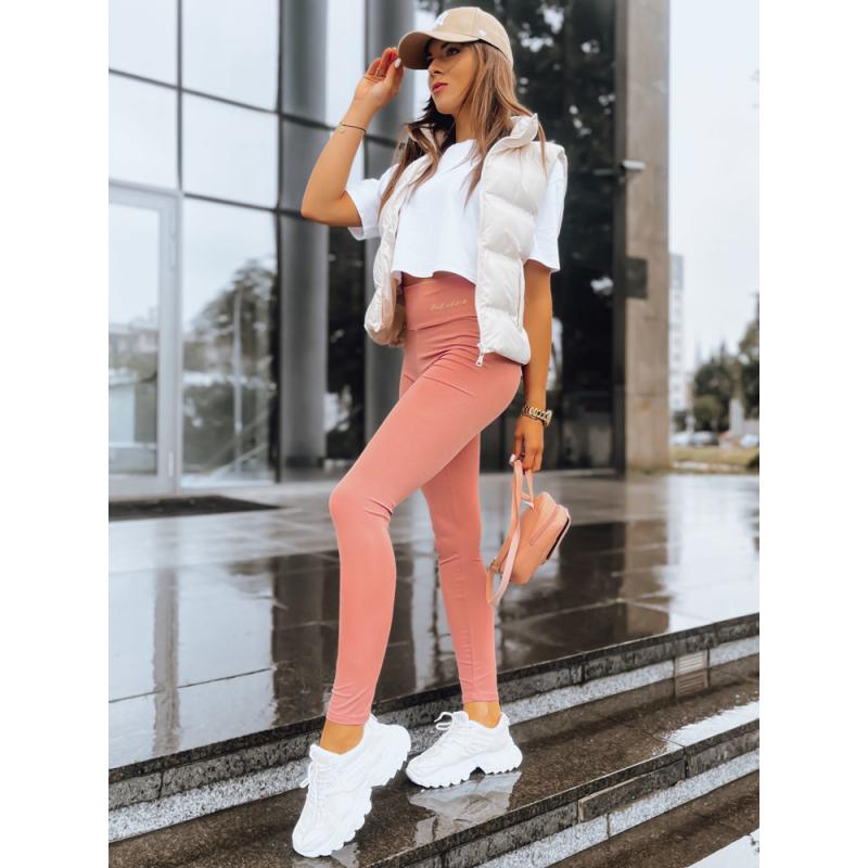 Dámské legíny pruhované LOOK AT ME béžové