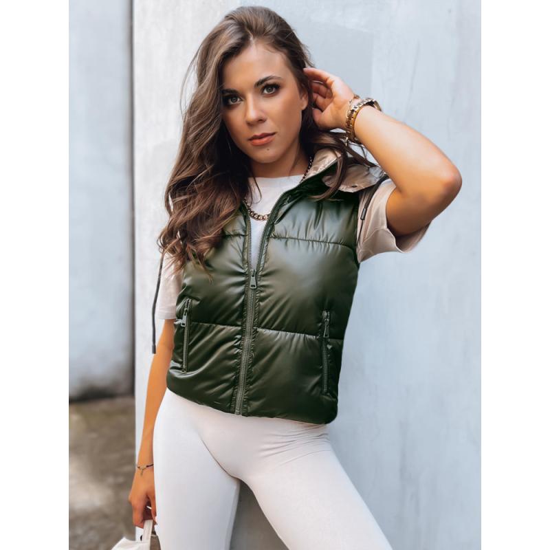Dámská prošívaná sportovní vesta OSHE zelená