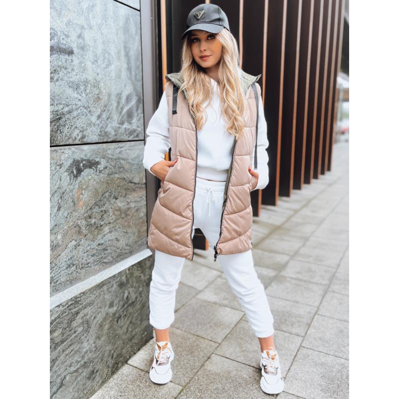 Dámská vesta oboustranná ONADE hnědá