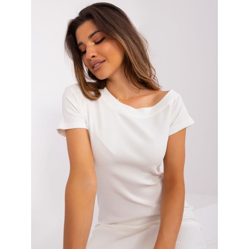 Dámské šaty pruhované DAGA ecru